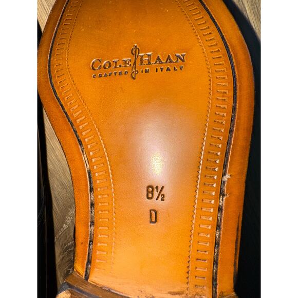 Cole Haan Monk Strap Buckle Leather Dressy Shoes Black Men's - Size 8.5 - X6 - Picture 8 of 12